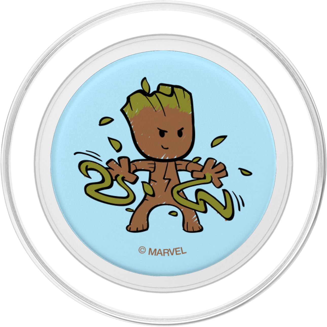 Marvel Guardians of the Galaxy Cute Baby Groot PopSockets PopGrip for MagSafe, Clear - Image 2