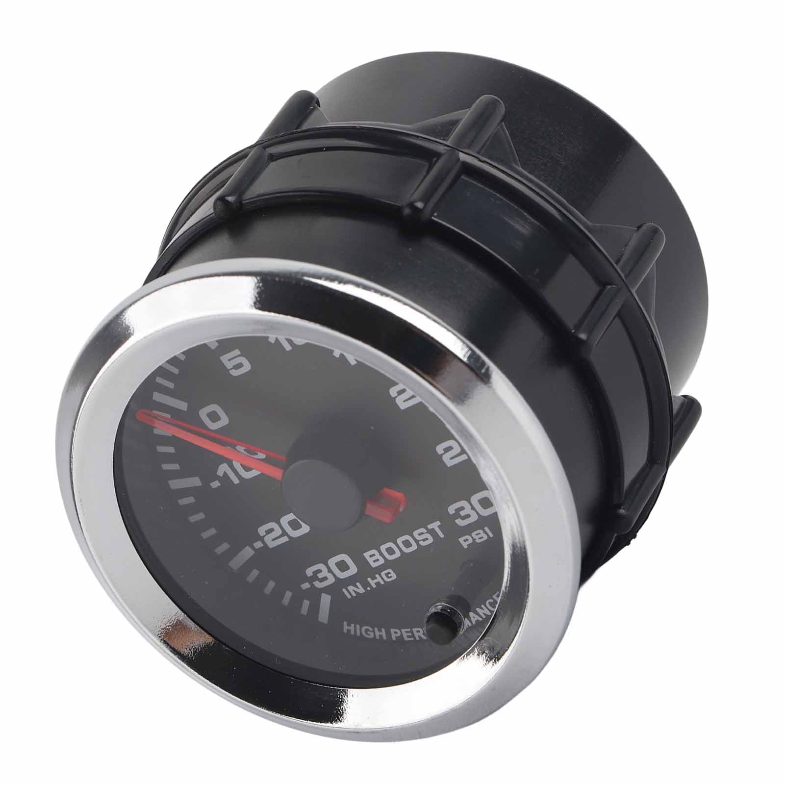 Turbo Bosta Manometra ciśnienia, uniwersalny typ wskaźnika z 7 kolorami wyświetlacz LED, zakres -30-30 psi, 52 mm średnicy dla pojazdów łodzi samochodowych 12V