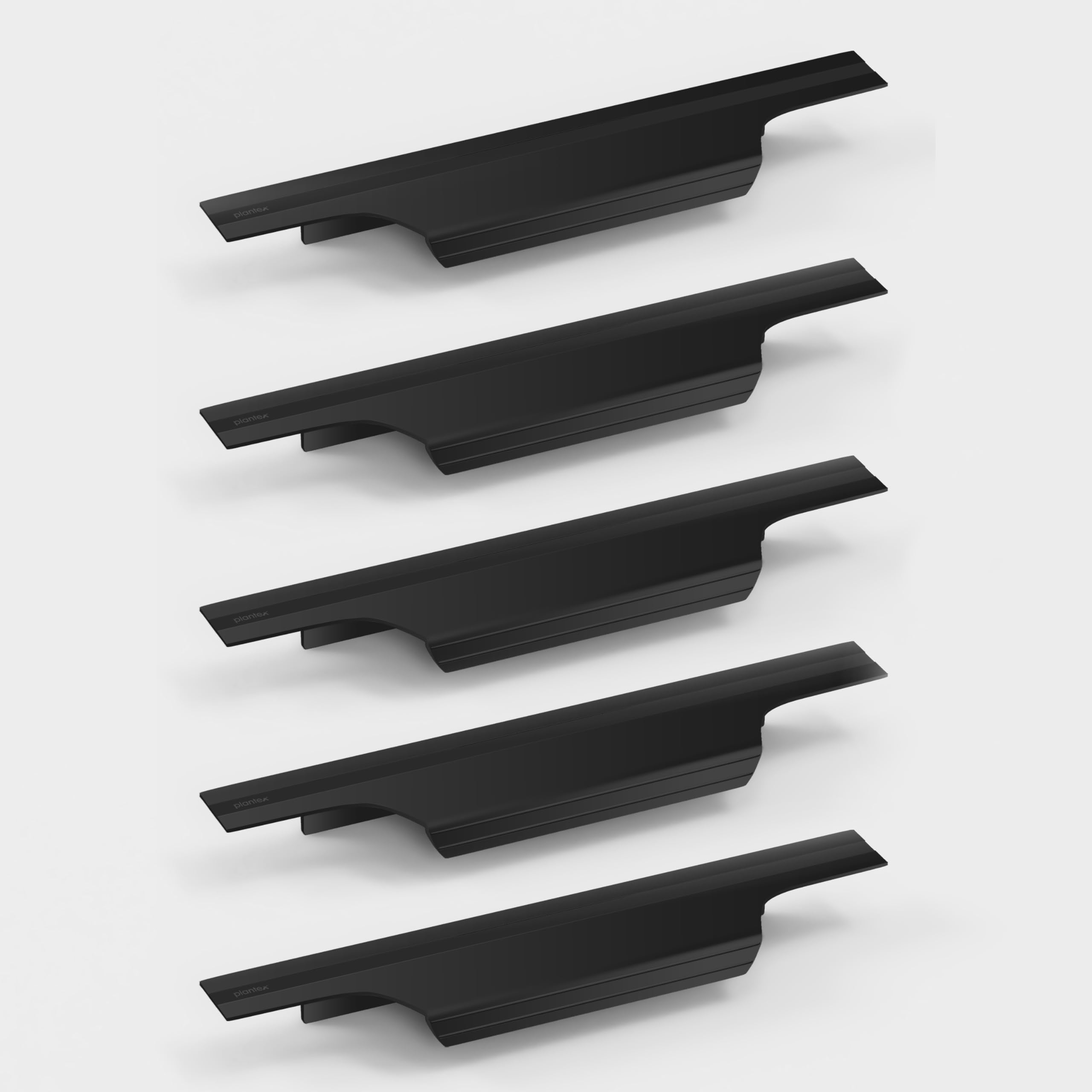 Plantex Profile Handles - Black Kitchen Drawer Pulls -15 Plantex Profile Handles - Black Kitchen Drawer Pulls -15