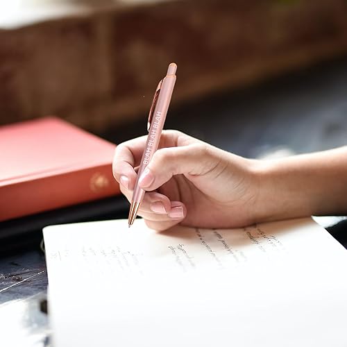 Miniatura 6 de Cityhermit Paquete de 10 bolígrafos sarcásticos divertidos, bolígrafo de metal Snarky de metal dorado rosa de lujo, alentador, regalo de oficina,