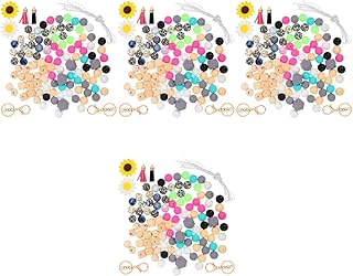 SEWACC Miçangas 4 Conjuntos De Contas De Kit Colar Borla Chaveiro Margarida Colar DIY Contas Soltas Jóias Fazendo Contas Pulseira Fazendo Contas De Contas De Girassol DIY Contas