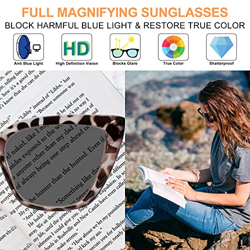 Image of Cateyed Sunglasses 1.25 for Reading Womens Large Readers 125 Sun Glasses 1.0 125+ 1.5 1.75 2.0 2.25 2.5 2.75 3.0 3.5 4.0 Outdoor Sunnies (Leopard)