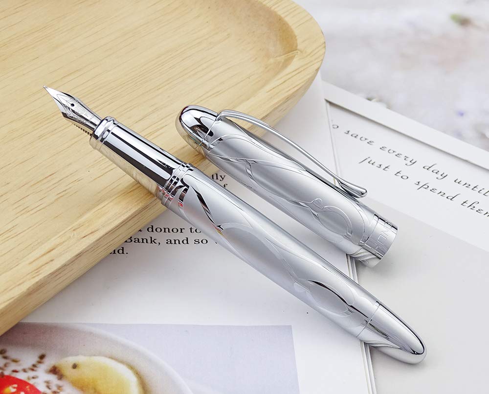 HongDian 5010 Stylo plume en acier inoxydable avec pointe extra fine