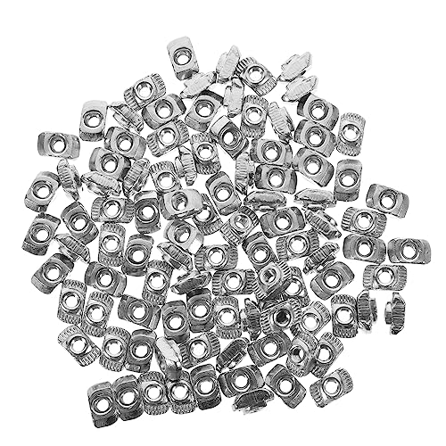 Veemoon Aluminum Extrusion Brackets T-nut Set 100pcs M3x10x6 European T-nut Nickel Plated 20x20mm Slot