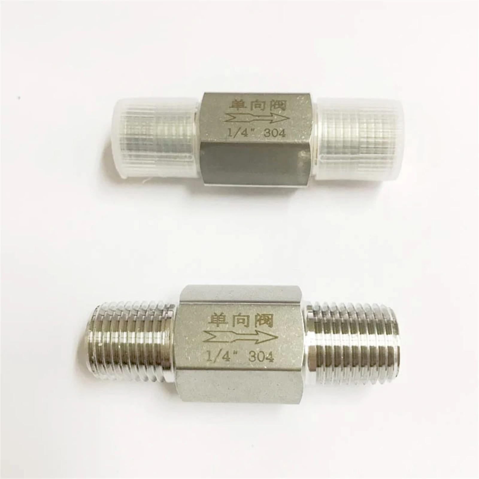 Válvula de retención macho igual BSPT de 1/10.2 cm 3/20.3 cm 1/5.1 cm, acero inoxidable 304, agua, gas, aceite (1/5.1 cm)