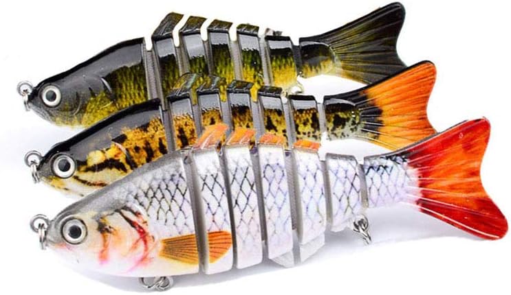 MKNZOME Multi-jointed Fishing Lure Bass Lures Sets Pike Fishing Lures Sea Fishing Zeck Fishing Tackle Roach Lure Life-like Artificial Fishhooks 3D Fishing Bait