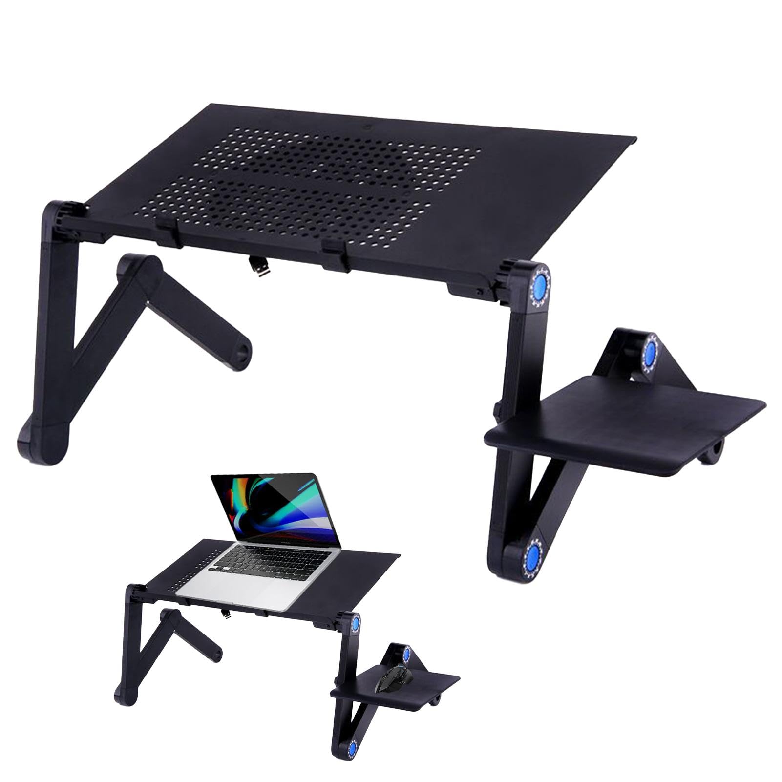 Scrivania da letto per laptop e scrittura, supporto per laptop per letto - Scrivania pieghevole per laptop | Supporto per laptop con tappetino per mouse e clip antiscivolo per disegnare,