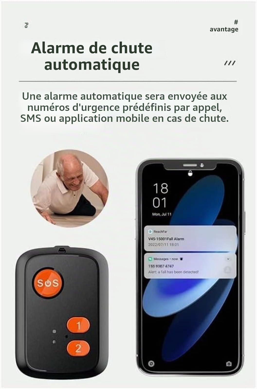 Traqueur GPS pour personnes âgées, pendentif SOS 4G, suivi en temps réel, appels vocaux bidirectionnels, alertes de clôture géo, étanchéité IPX7, boutons de numérotation rapide, pour personnes âgées