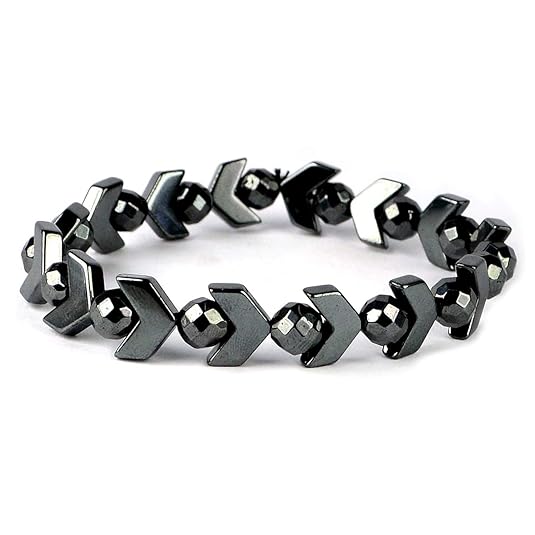 Reiki Crystal Products Natural Hematite Bracelet for Reiki Healing and Crystal Healing Stone Bracelet (Color : Silver & Grey)