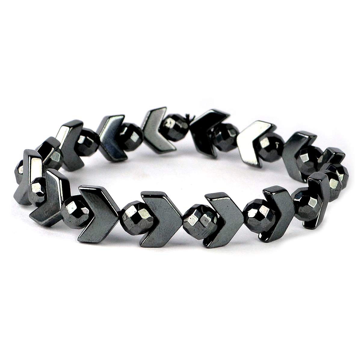 Reiki Crystal Products Natural Hematite Bracelet for Reiki Healing and Crystal Healing Stone Bracelet (Color : Silver & Grey) (B0819HXRG8) Amazon Price History, Amazon Price Tracker