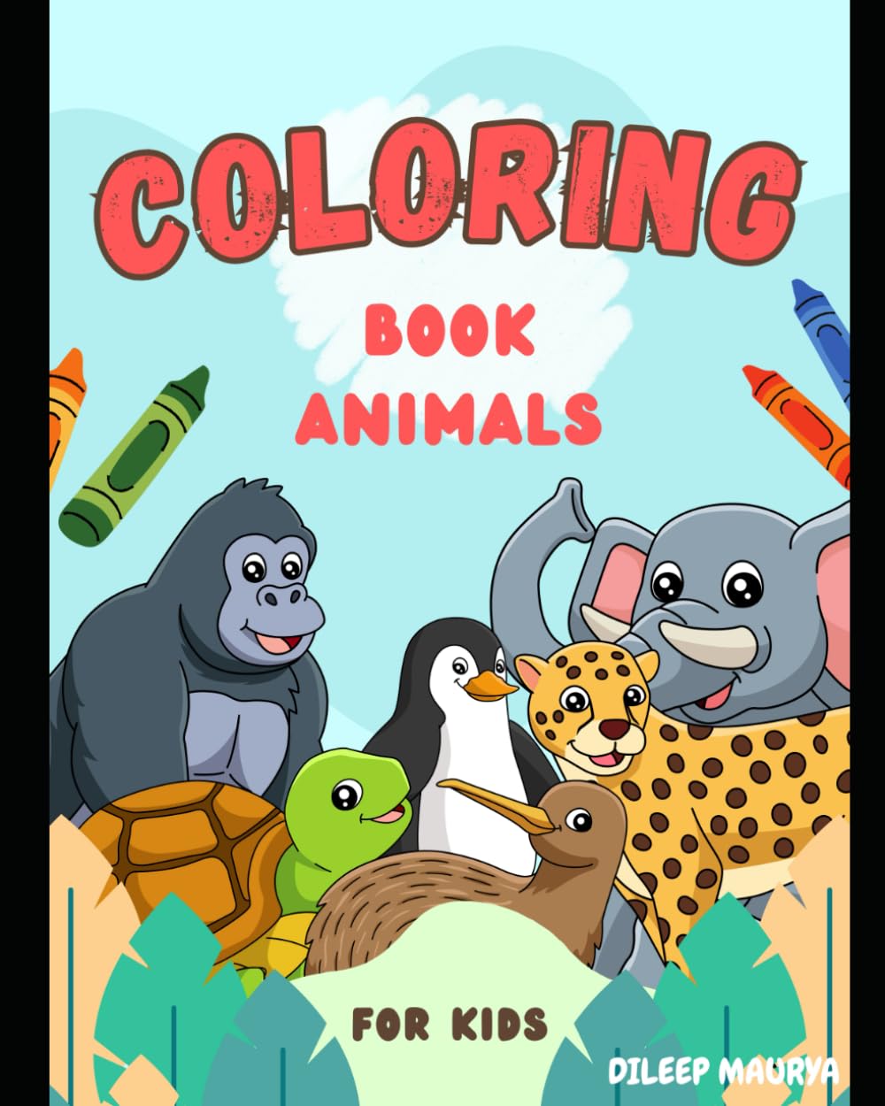 Animals coloring book: High-Quality Cute Animal Illustrations for Kids and Toddlers