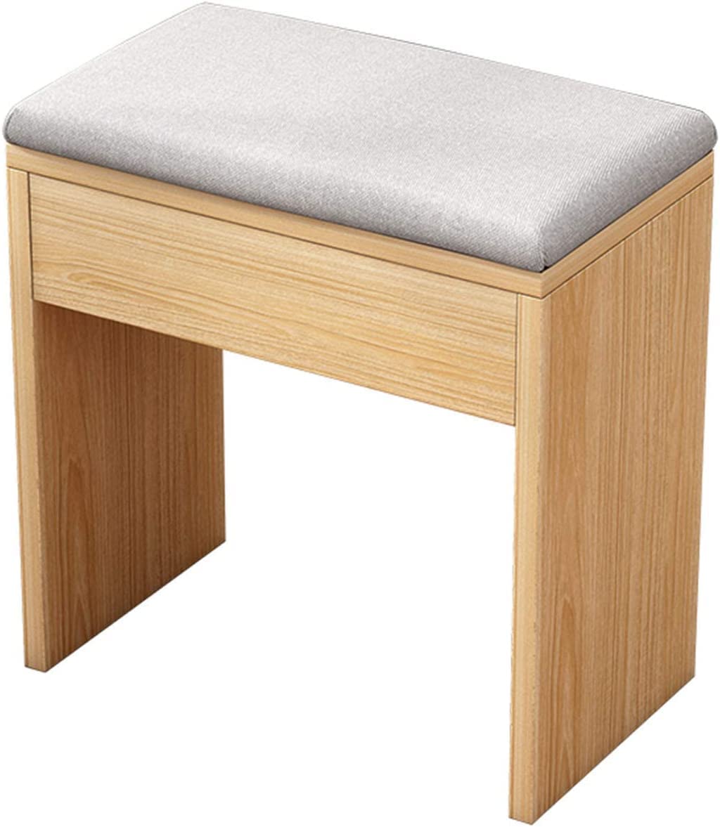 Taburete cuadrado de comedor moderno y silla acolchada para tocador de mujer