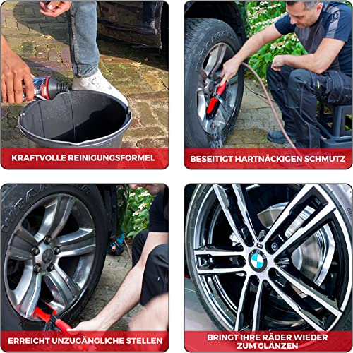 Pingi Reifen- und Felgen-Reinigungsset 4-TLG Leg-Set-8 Reinigungs-Set 1 Set