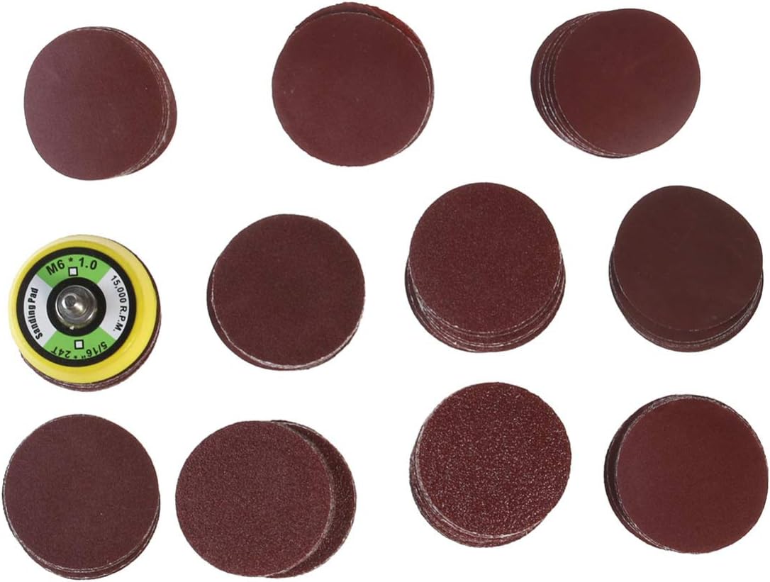2 Inch Sanding Discs Pad Kit for Drill Grinder Sandpaper Hook and Loop Pads Polishing Pads Abrasive Tool with Backer Plate Polishing