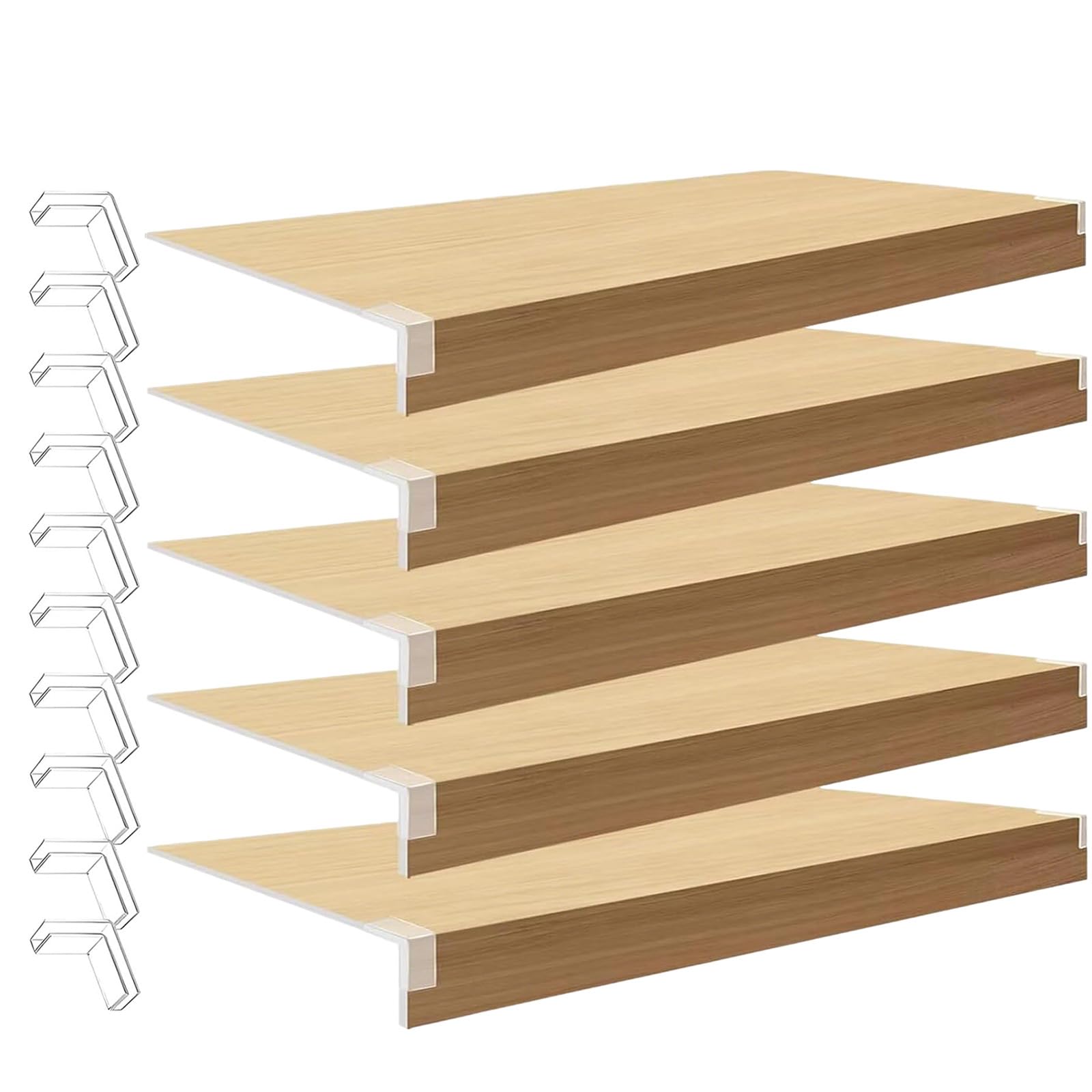 Genérico 5 Cubiertas de Rejilla para estantes de despensa y Armario - Tamaños Personalizados de 9", 12", 16" y 20" de Ancho - Mejore Sus estantes metálicos, 39" de Largo x 20" de Profundidad x 2" de
