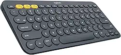 Teclado sem fio Logitech K380 com Conexão Bluetooth Easy-Switch para até 3 dispositivos e Pilha Inclusa - Compatível com PC, Mac, Chrome OS, Android, iOS e Apple TV - Cinza