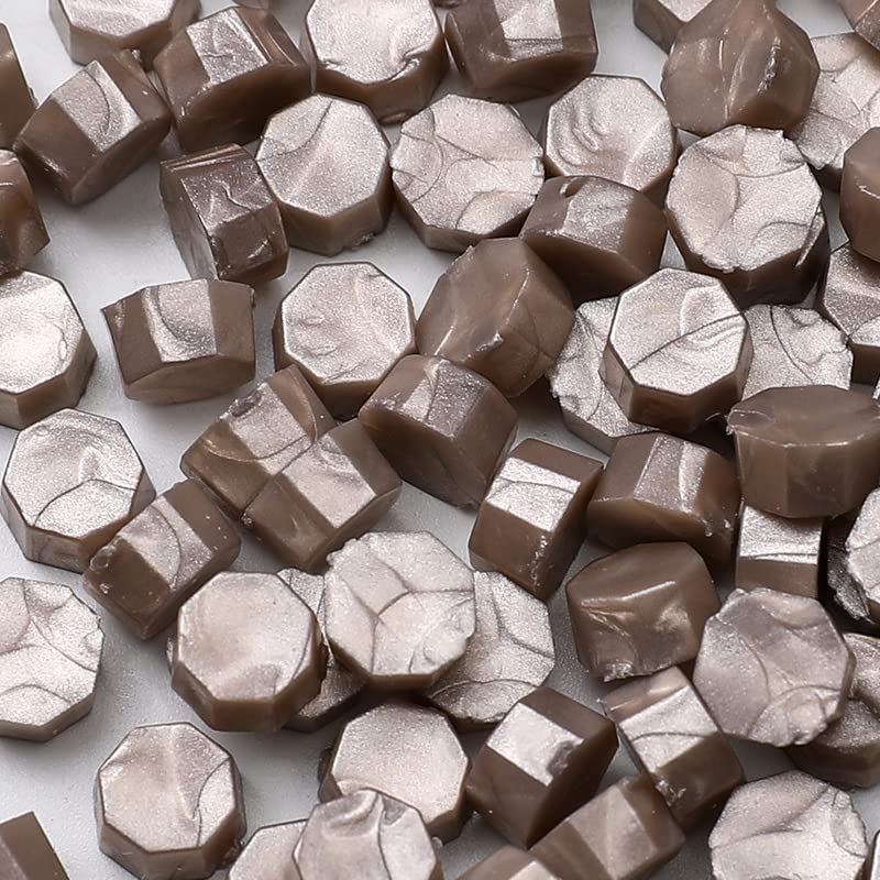 Set Di 200 Perle Di Ceralacca Con Timbro, Cucchiaio E 4 Candele, Per Sigilli Su Inviti, Lettere E Confezioni Regalo, Colori Metallici