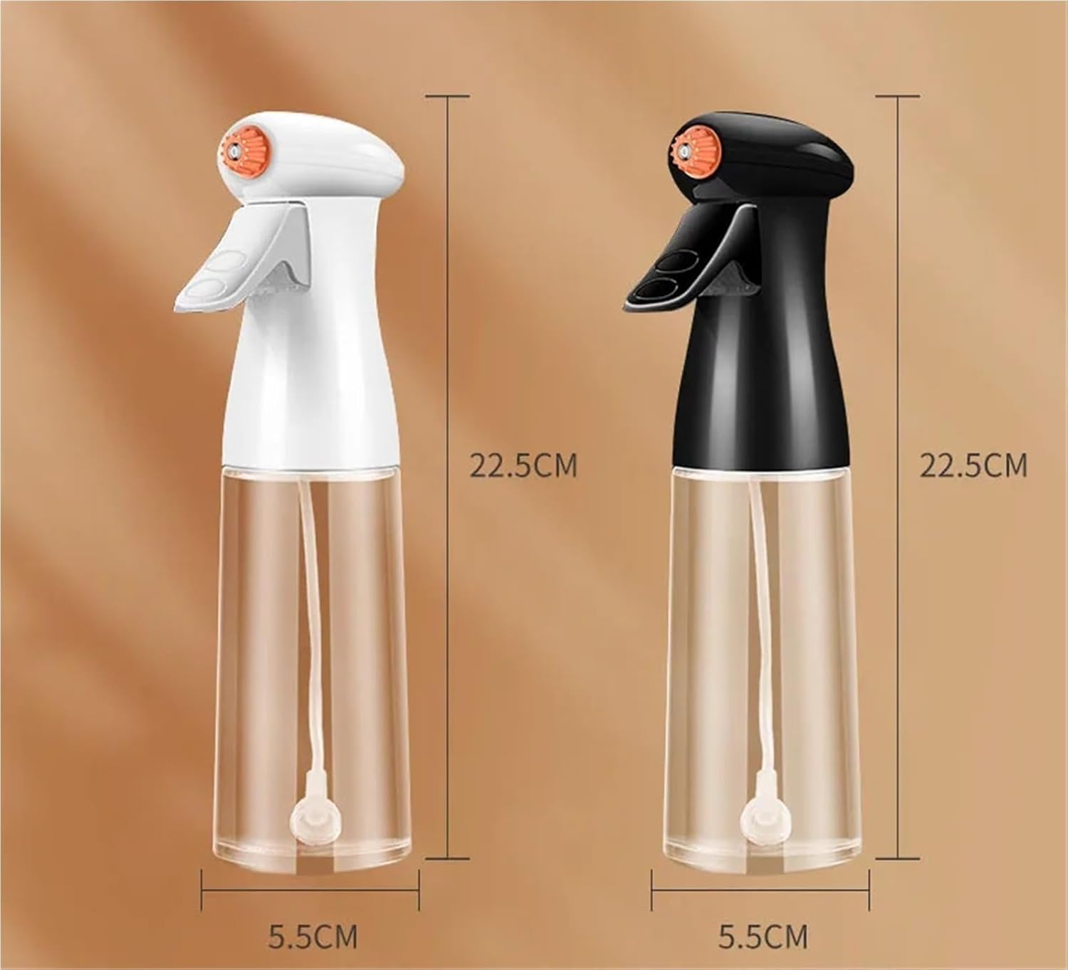 Oil Spray Bottle, 1/2PC Oil Sprayer Bottle Cooking Baking Vinegar Mist Empty Spray Dispenser For BBQ Picnic Tool,for Salad Making, Baking(Black 2PC)