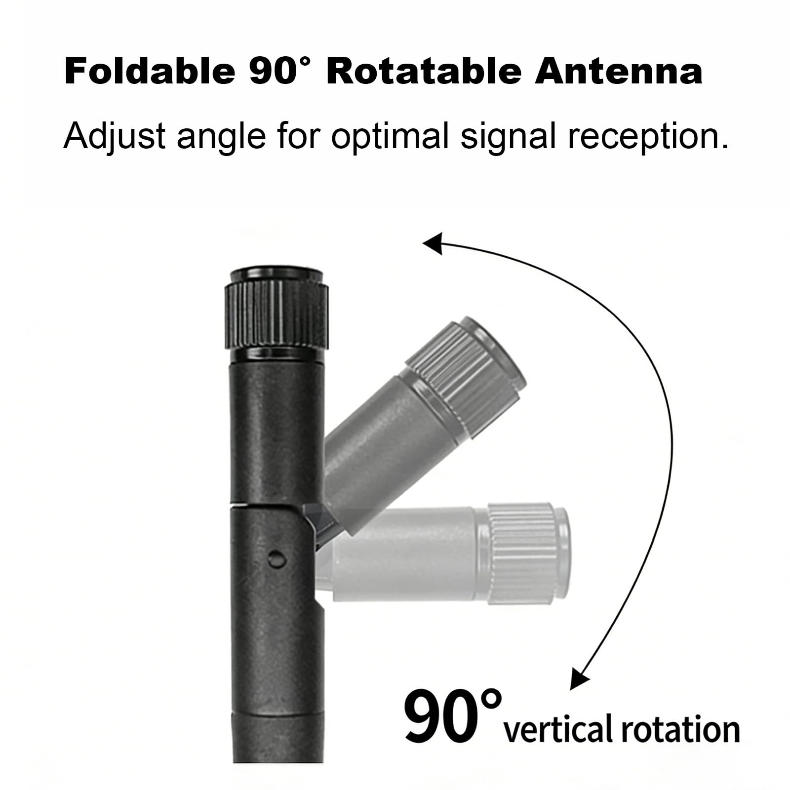 YANAJIAJIA 2 Pack WiFi Antenna RP-SMA WiFi Aerial 2.4GHz 5GHz 5.8GHz 3dBi MIMO RP-SMA Male for PC Desktop Motherboard, Router, Wireless Network Card and PCI-E - High Gain Signal Booster — view 3