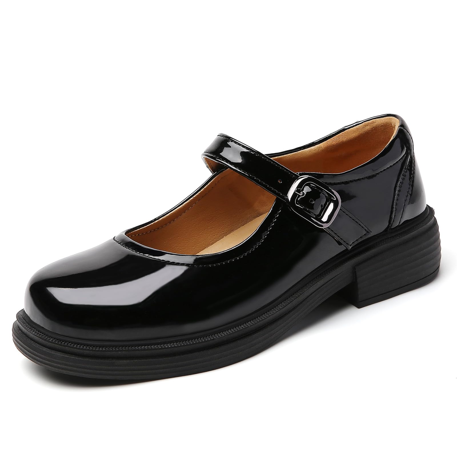 Women Black Mary Jane Flats Non Slip Comfort Office Work Dress School Shoes | OKJ Women's…