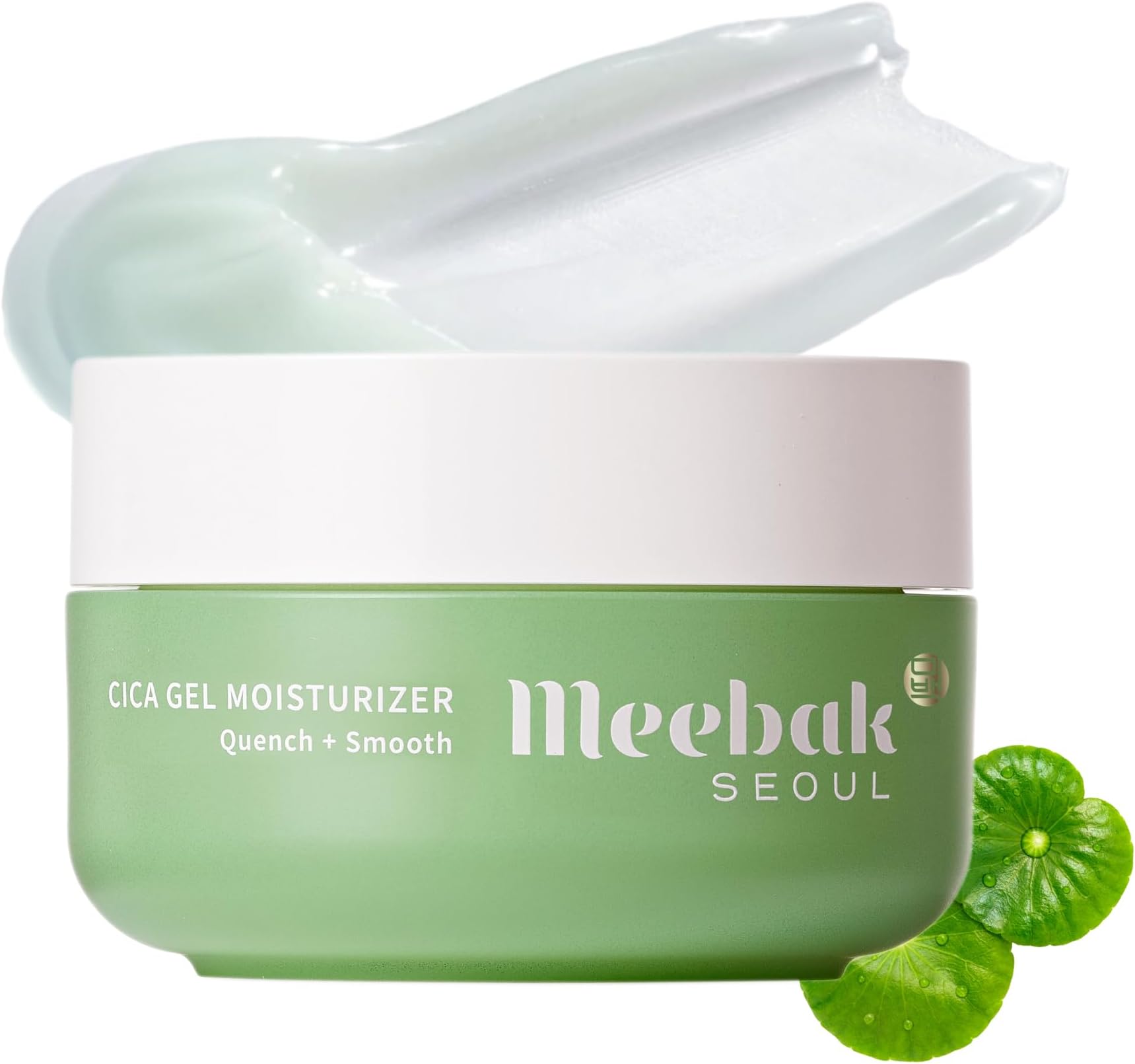 Meebak Korean Cica Gel Face Moisturizer with Vegan Collagen, Hyaluronic Acid for Hydrating, Anti Aging, Dry Skin, Sensitive Skin, Day and Night Face Cream 1.69 fl oz