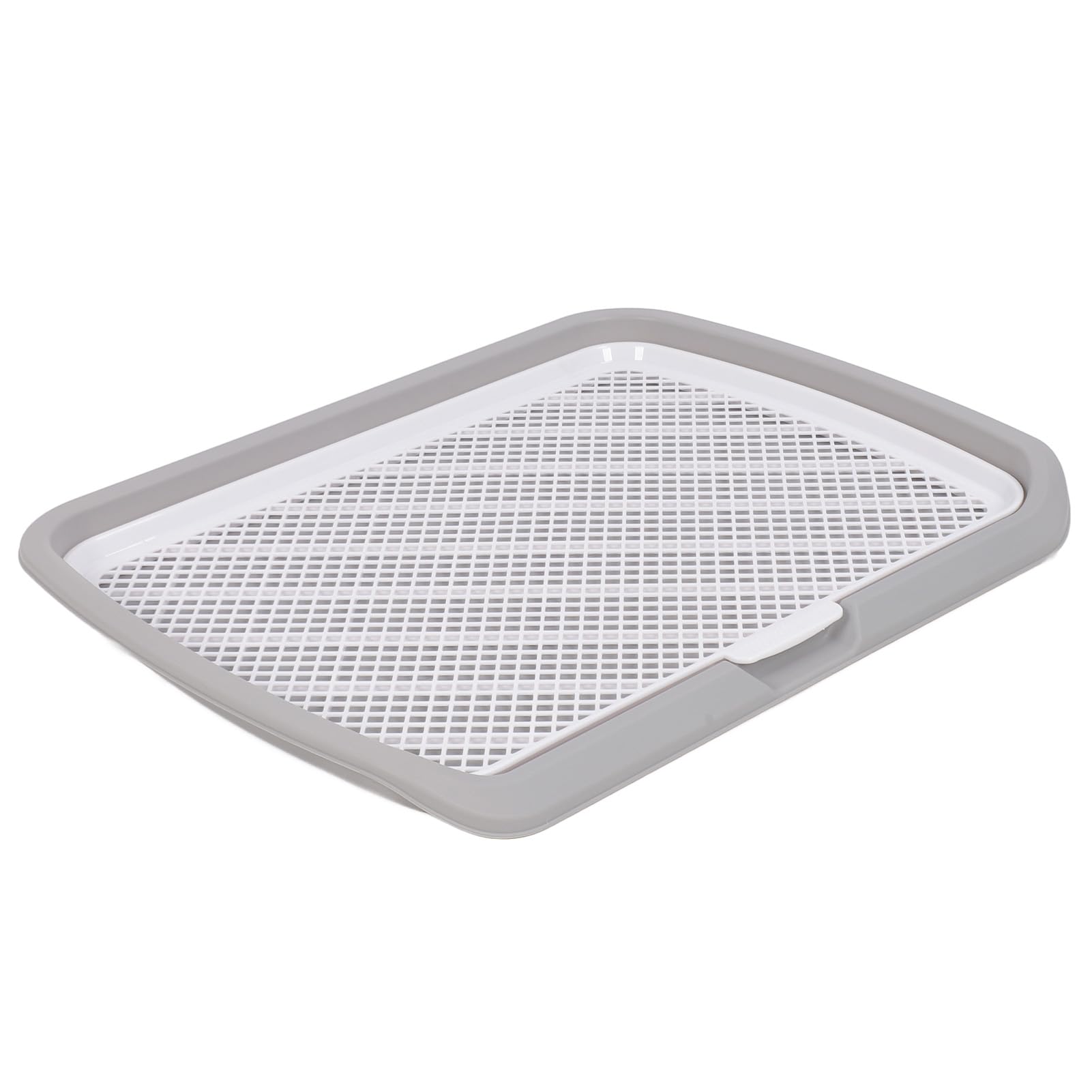 Chiot Potty Training Tray Détachable Lavable Maille Chien Pee Pad Titulaire Plateau pour Petite Race Chiens Intérieur Extérieur Utilisation Durable PP Polypropylène Matéri (Gris)