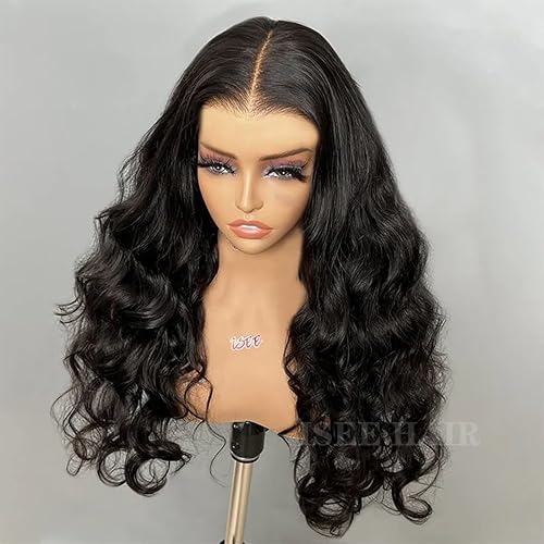 Miniatura 3 de ISEE Pelucas de cabello humano con encaje frontal transparente HD de 13 x 4 para mujeres, sin pegamento, cabello virgen brasileño con encaje