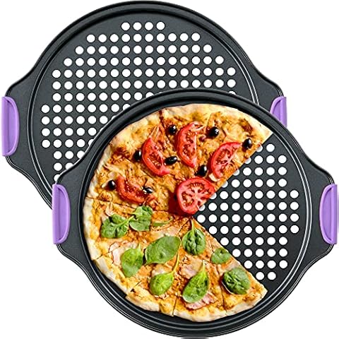 Amazing Abby Non-Stick Pizza Pan with Holes Cover
