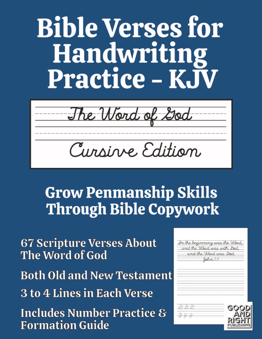 Bible Verses for Handwriting Practice - KJV: Word of God Cursive Edition