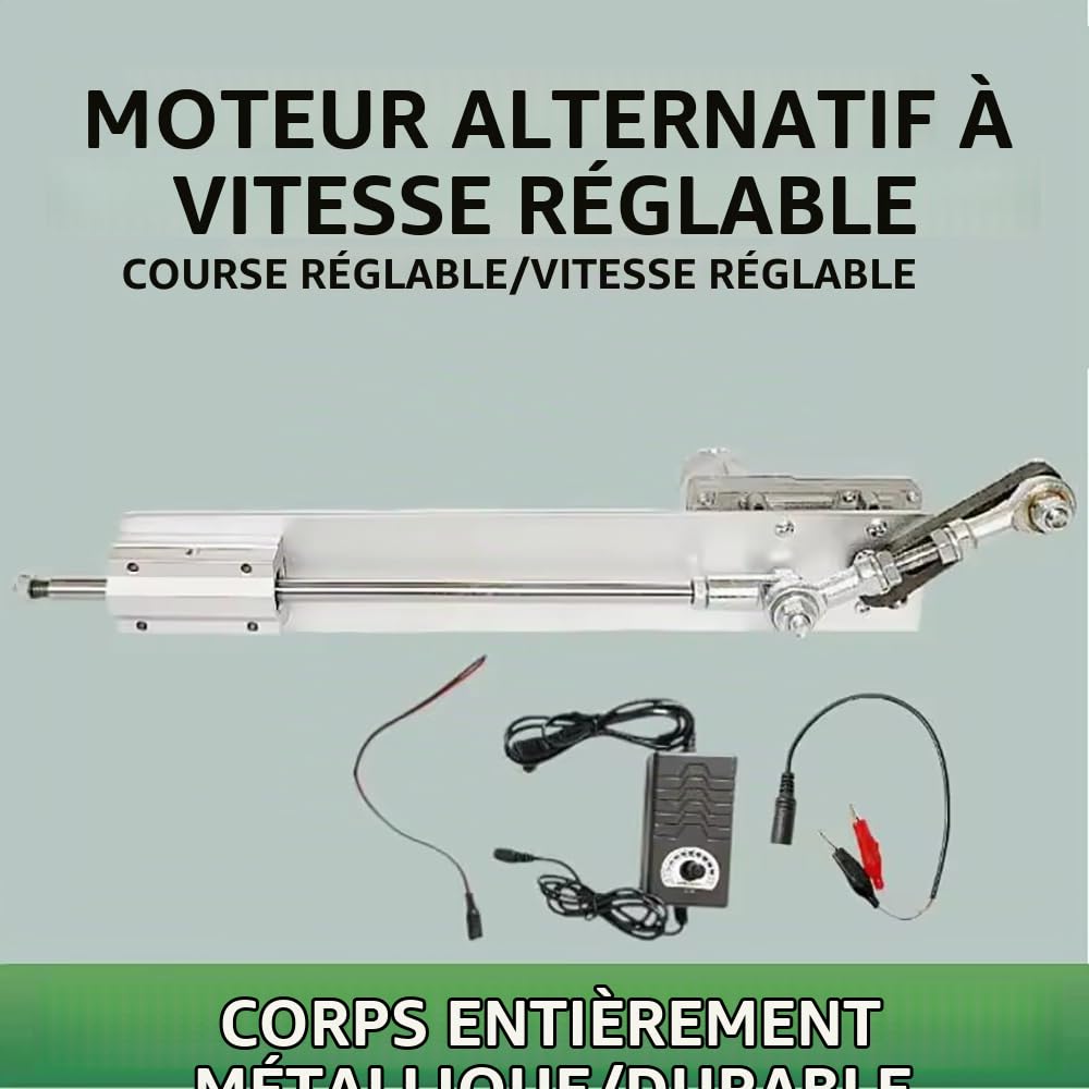 Actionneur Linéaire 12 V,Actionneur Linéaire Télescopique 12V,Actionneur Linéaire Télescopique en Métal à Arbre,Avec Contrôleur Vitesse Course 3-15cm pour Portes Électriques, Machines Industrielles