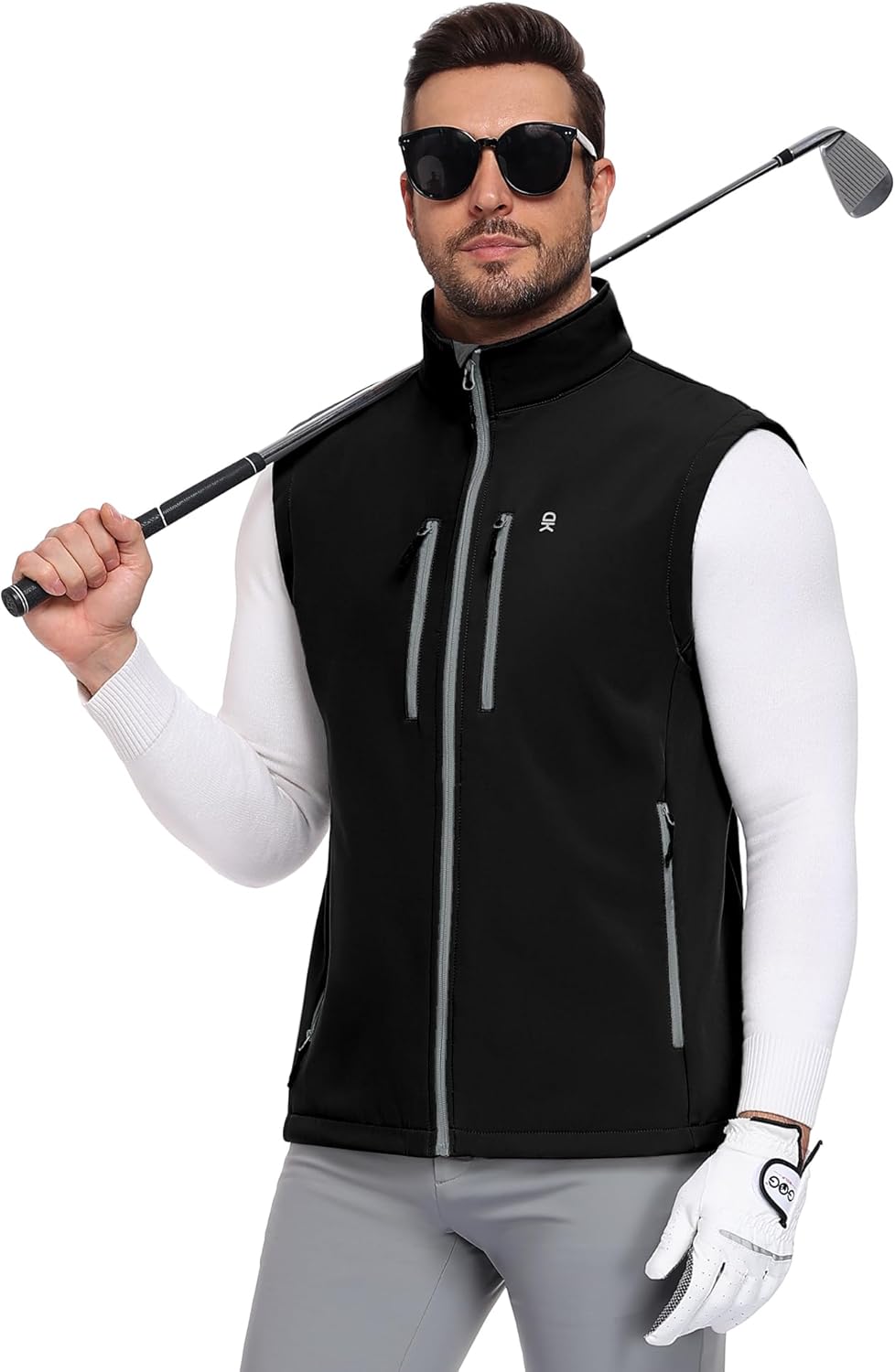 Little Donkey Andy Men's Lightweight Fleece Softshell Vest Windproof Sleeveless Jacket Outerwear with Zipper Pockets - Image 7