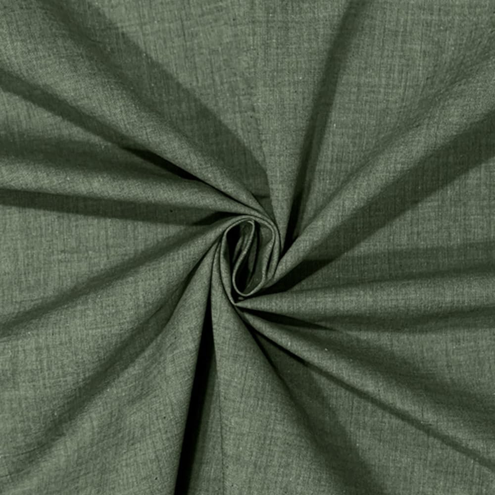 Oh Sew Crafty Limited Bottle Chambray Fabric Yarn Dyed Woven 100% Cotton Dressmaking 144Cm Wide (Price Per Metre) (Bottle)