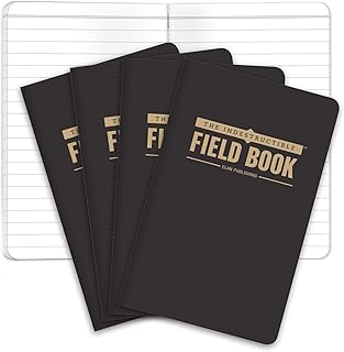 Elan Publishing Company The Indestructible, Waterproof, Tearproof, Weatherproof Field Notebook - 3.5"x5.5" - Black- Lined