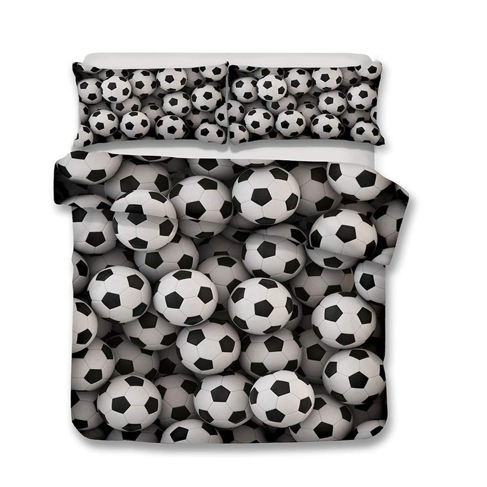 Parure de lit enfant motif football en tissu hypoallergénique de qualité supérieure AB-03