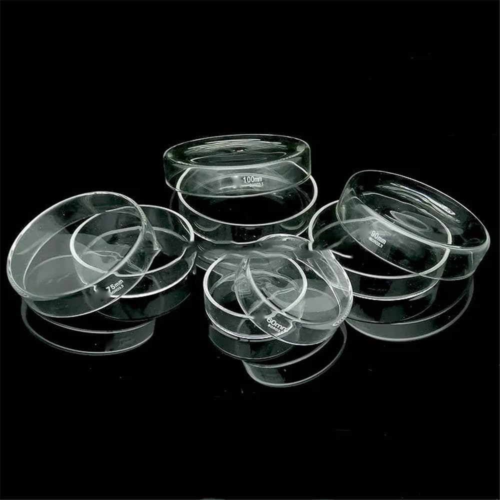 Attrezzature e forniture di laboratorio Vetreria da laboratorio for piastre di coltura in vetro borosilicato con diametro inferiore 60 mm a 200