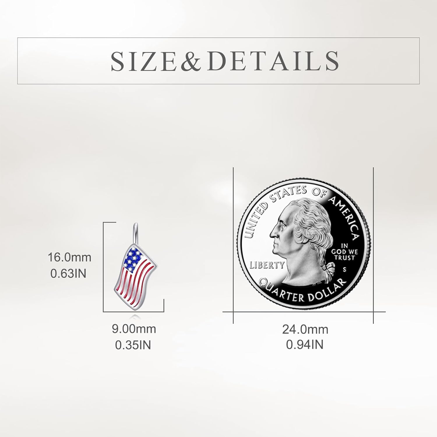 CRMAD USD American Flag Earrings for Women Sterling Silver 4th of July Earrings Independence Day Jewelry Gift for Women - Image 6