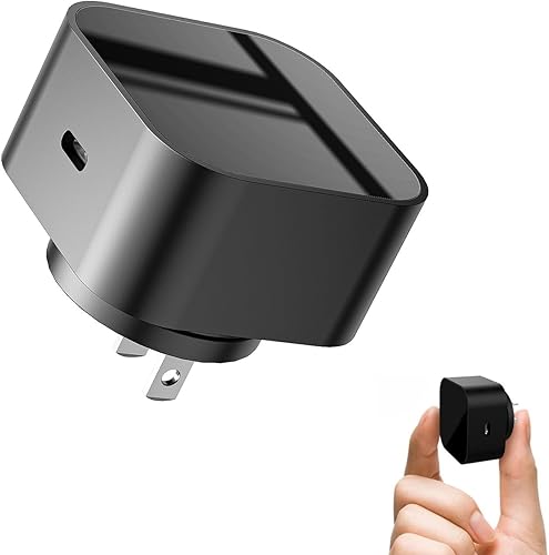 Miniatura 1 de LIZVIE Cargador de cámara oculta, cámara espía de gran angular HD de 1080P con visión nocturna, control de aplicaciones, ideal para el hogar, la