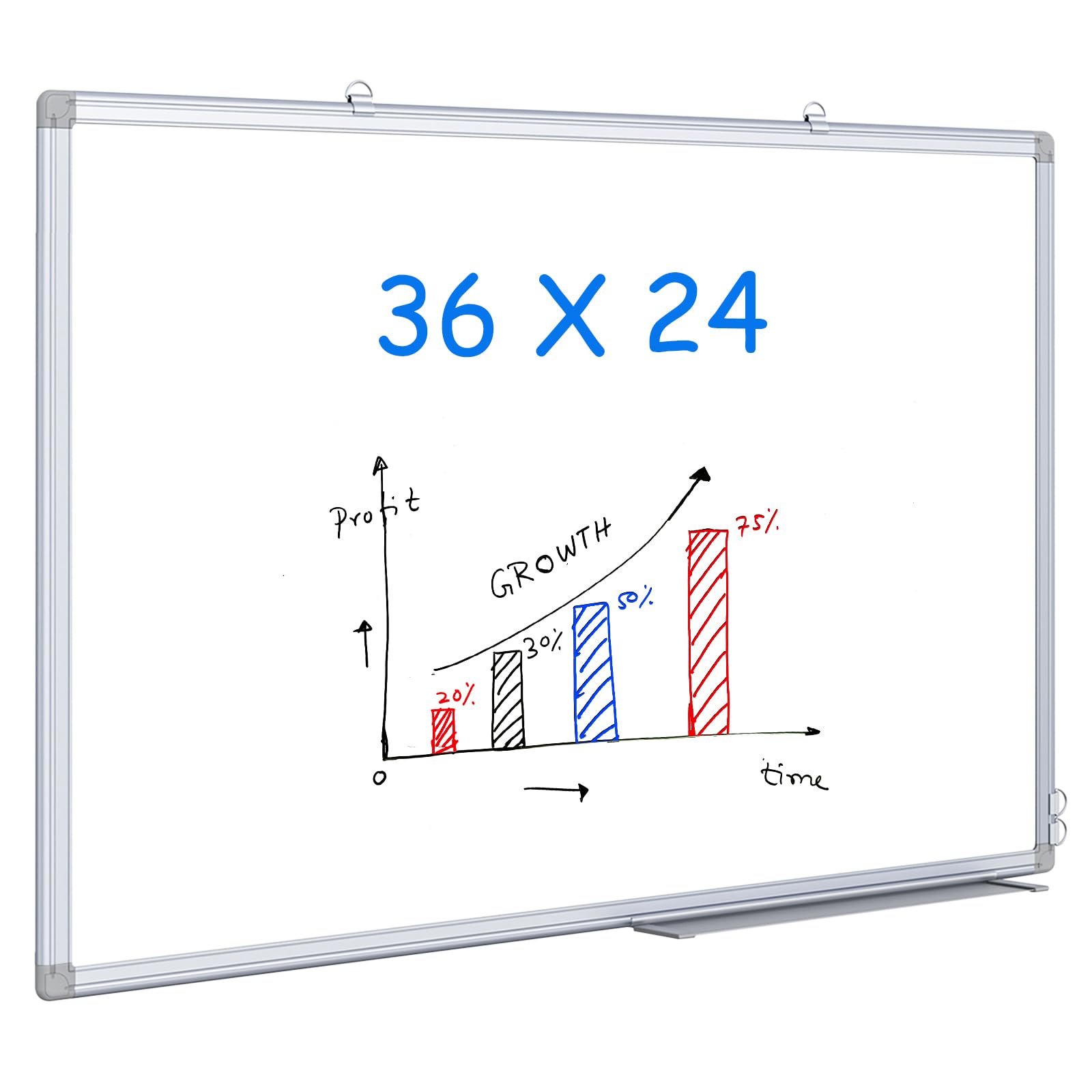 Magnetic White Board, maxtek Whiteboard for Wall Mounted, Lightweight Hanging Whiteboard for Home Office School (36x24inch, White) image 2