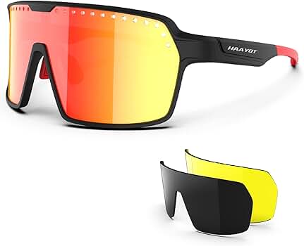 Amazon.co.jp: [HAAYOT] 偏光サイクリンググラス メンズ