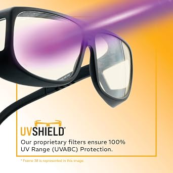 NoIR Low Vision Sunglasses, Lightweight Glasses with Full UV Protection
