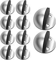 Vista 13 de Paquete de 10 topes de puerta autoadhesivos para piso, color blanco, sin taladro, con parachoques de puerta de goma, tope de puerta montado