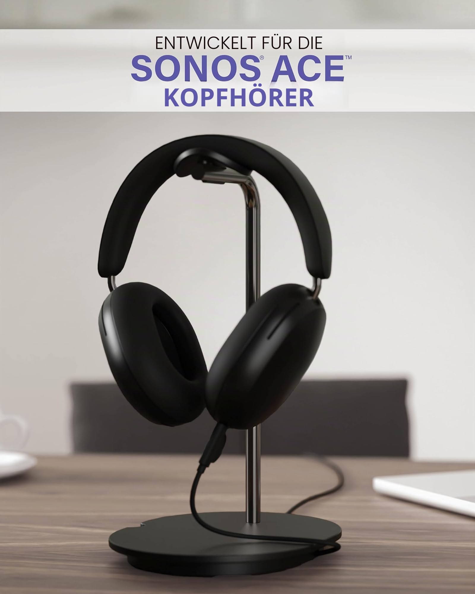 Sanus Kopfhörerständer für Sonos Ace Kopfhörer, Schwarz