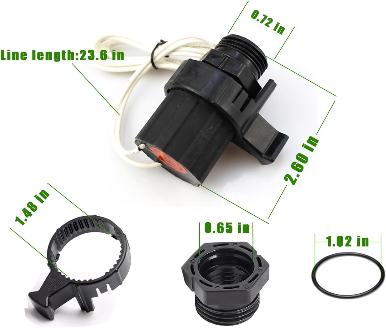 236239 Efficient Water Control, SOLASSG4 Solenoid Repair Kit Replacement for HydroRain Rain Bird 24V SOLASSG4 Sprinkler System PEB PGA EFB-CP BPE BPES and GB Valves
