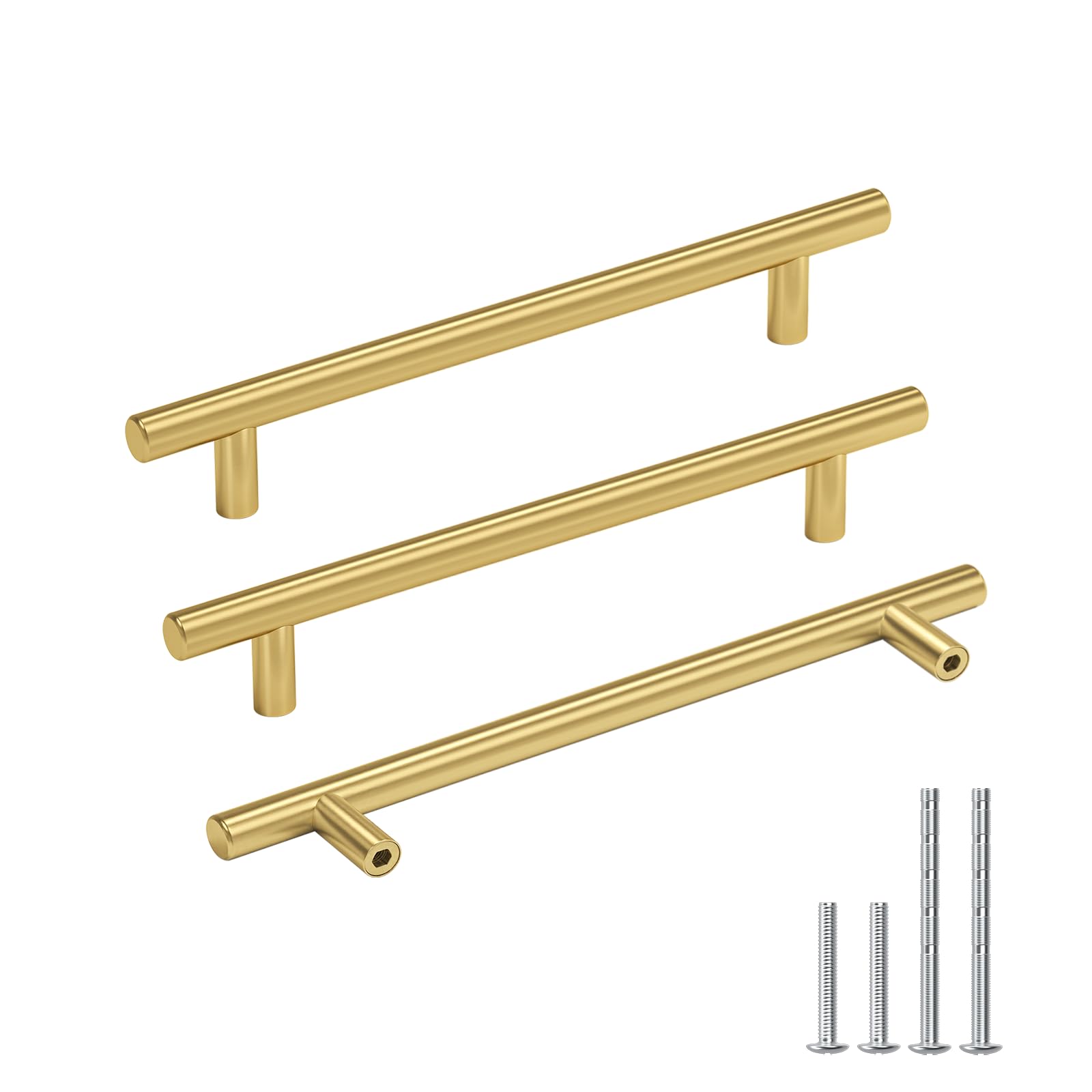 Goldenwarm Gold Enwarm 20Pack Kitchen Handles 160Mm Hole Center Handles For Cupboard, Stainless Steel