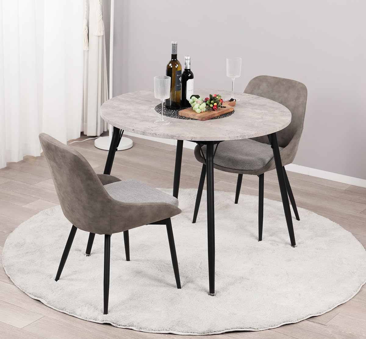 Amazon｜Mirai-Show ダイニングテーブルセット 2人用 北欧 3点セット