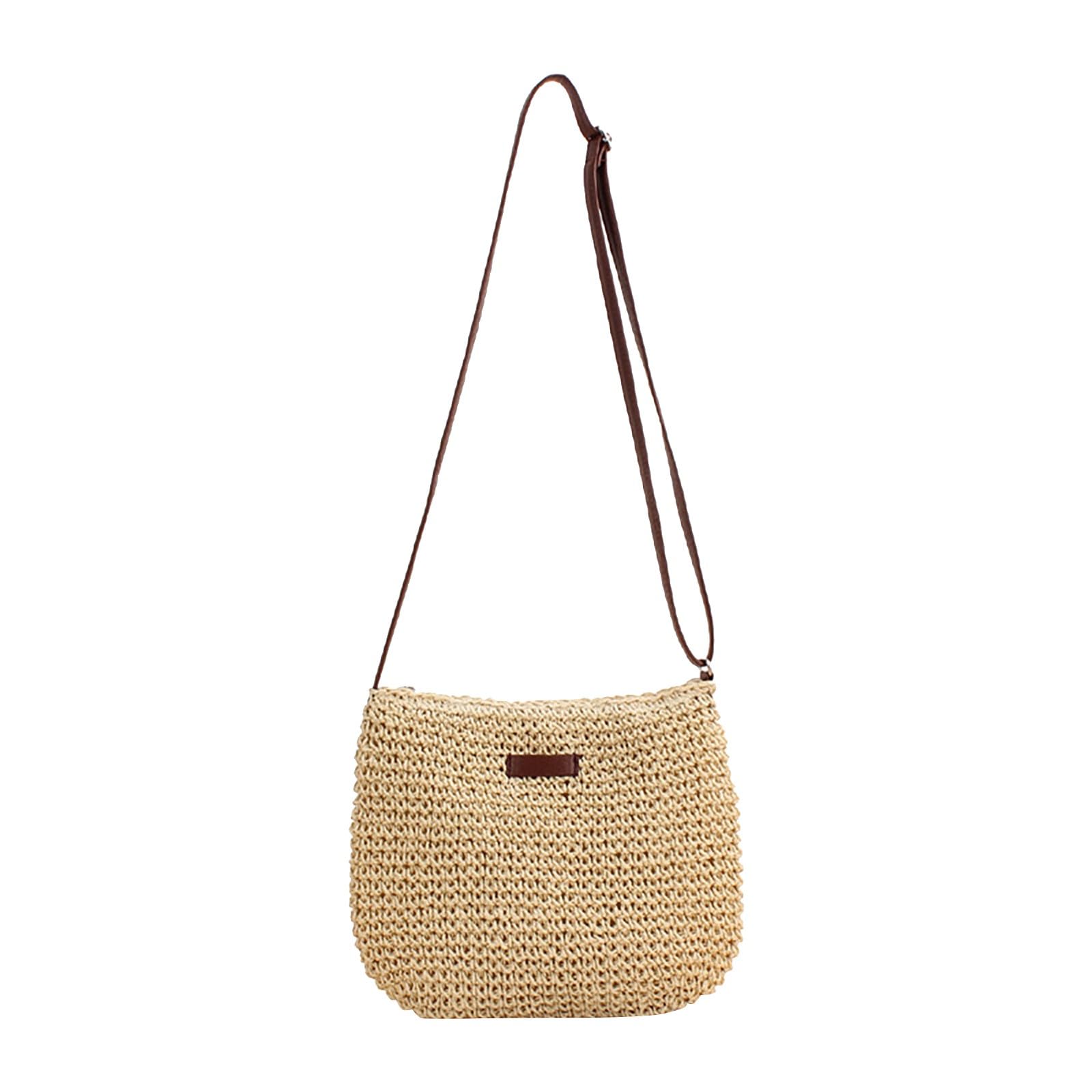 Women Handbag Mini Summer Beach Rattan Tote Bag Crossbody Shoulder Top Handle Handbag Purse Clutch Bag for Women