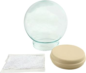 National Artcraft 4" Diameter Glass Water Globe | Snow Globe | Rubber Gasket | Snow Flakes - Neck Opening is 2-3/8" - 1/Pack