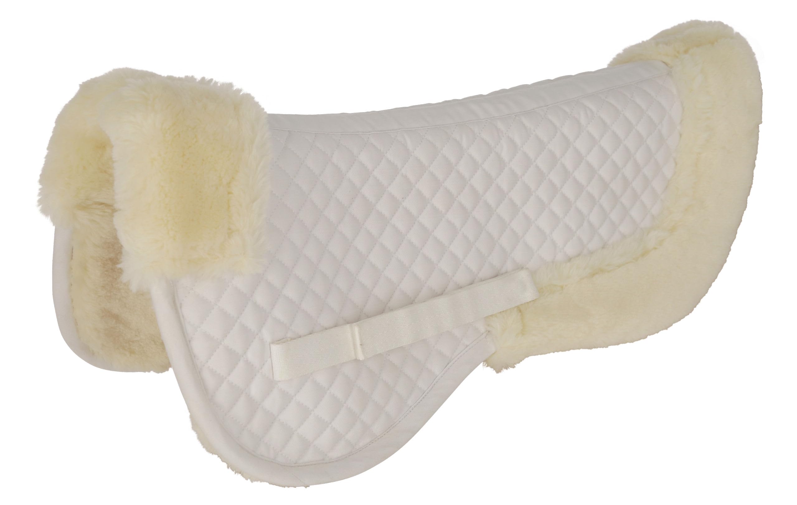 Kerbl Saddle Cushion, White, Faux Fur, Full