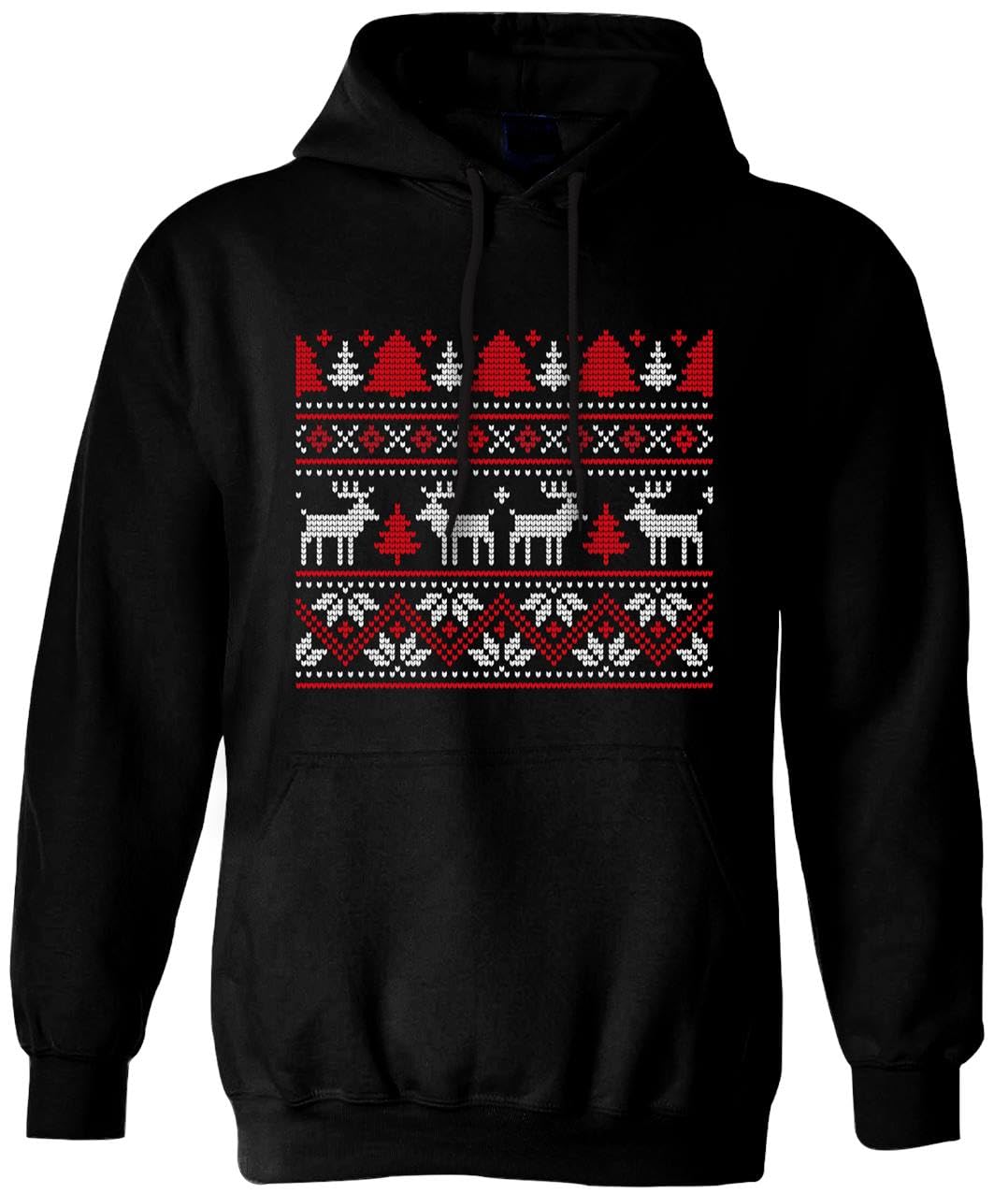 Tassenbrennerei Hoodie - Weihnachtspullover mit Strick-Optik - Elch, Renntier Pullover Weihnachtsmotiv - Nikolaus, Weihnachten - Herren & Damen