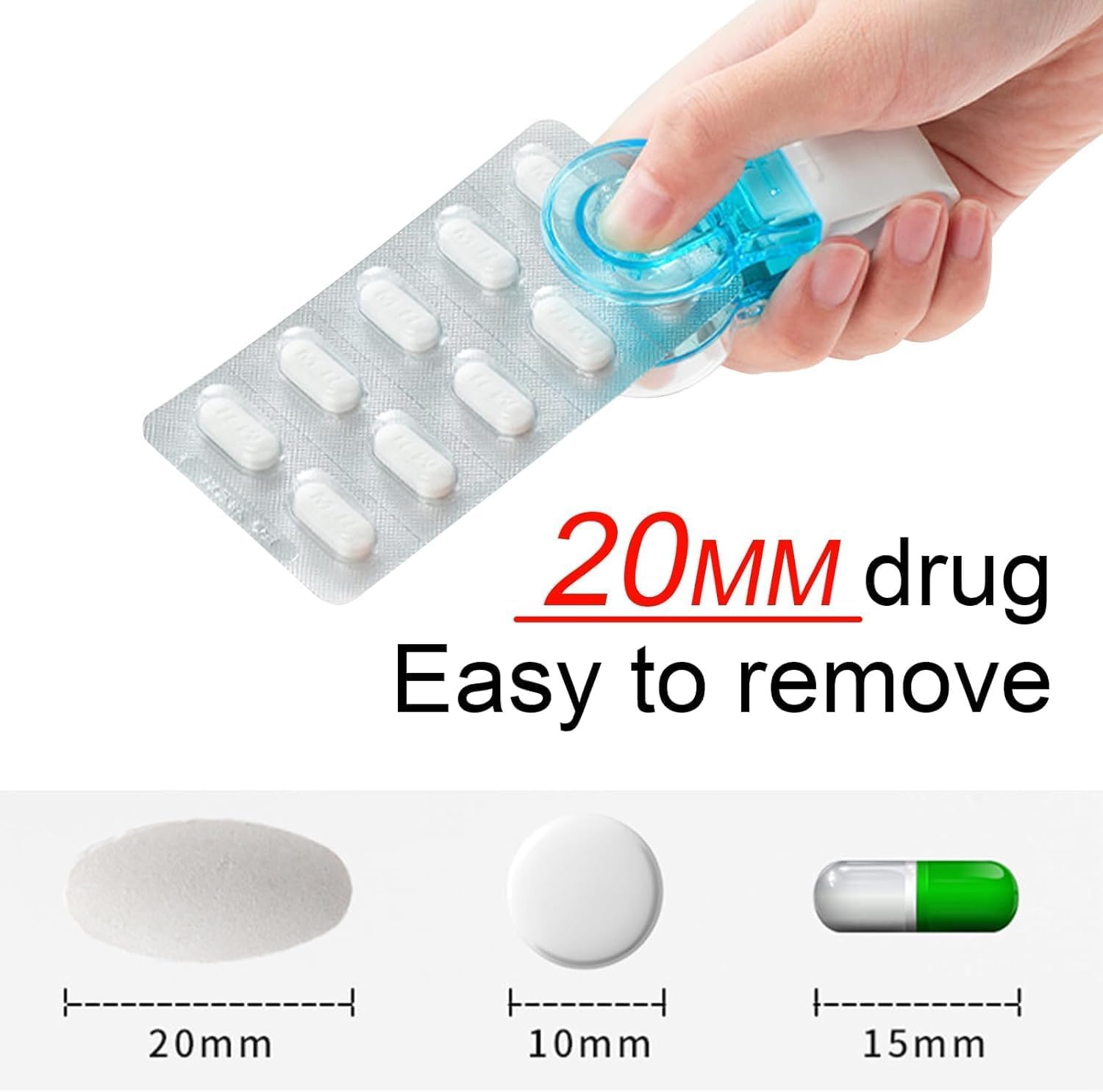 LASALE Mini Portable Cutter And Splitter With Dispenser, Easy-to-Use, Safe Cutting, Portable Plastic Pill Divider 3